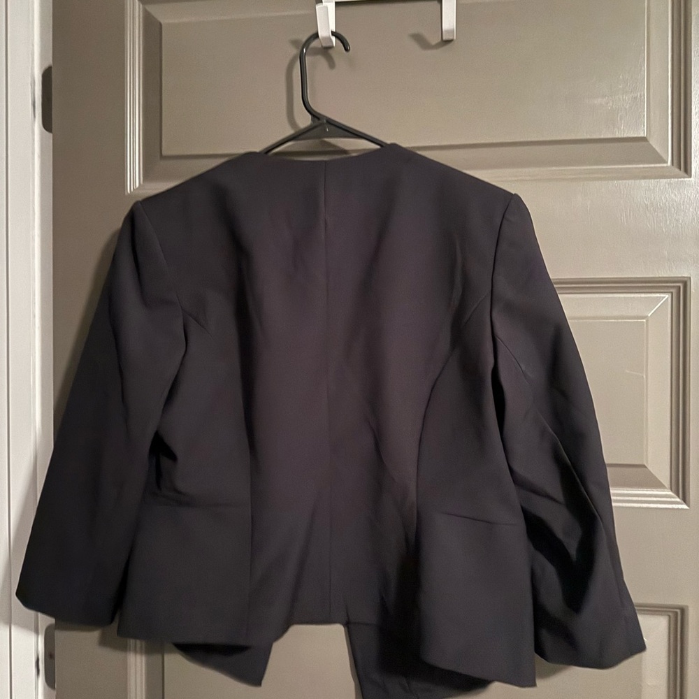Express Black Open-Front Blazer with Silver Zip Details - Picture 2 of 2